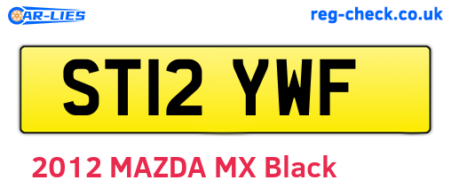 ST12YWF are the vehicle registration plates.