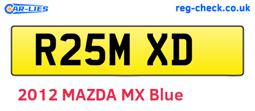 R25MXD are the vehicle registration plates.