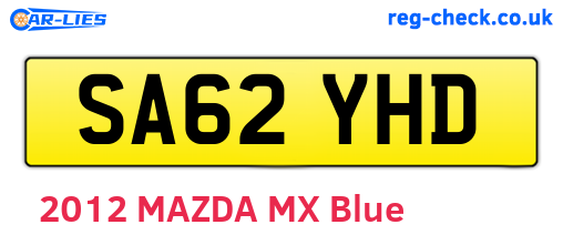 SA62YHD are the vehicle registration plates.