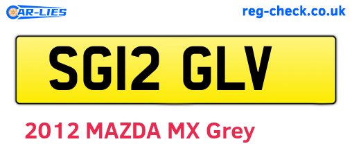 SG12GLV are the vehicle registration plates.