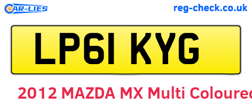 LP61KYG are the vehicle registration plates.