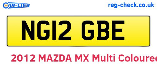 NG12GBE are the vehicle registration plates.