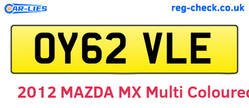 OY62VLE are the vehicle registration plates.