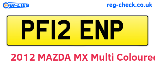 PF12ENP are the vehicle registration plates.