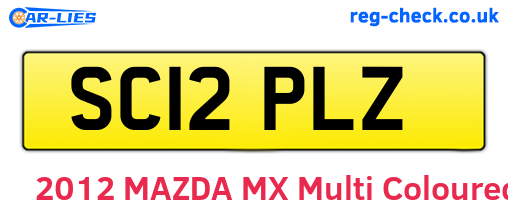 SC12PLZ are the vehicle registration plates.