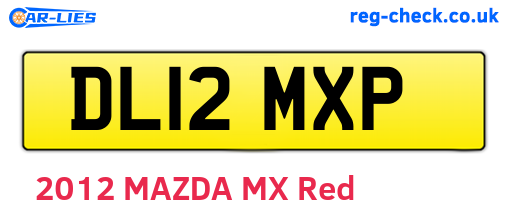 DL12MXP are the vehicle registration plates.