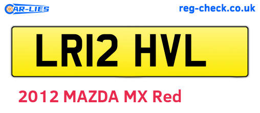 LR12HVL are the vehicle registration plates.