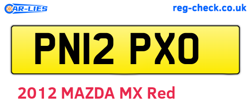 PN12PXO are the vehicle registration plates.