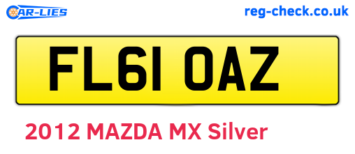 FL61OAZ are the vehicle registration plates.