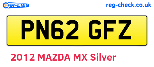 PN62GFZ are the vehicle registration plates.