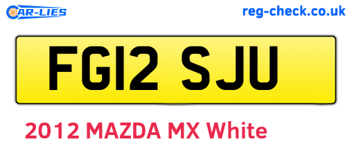 FG12SJU are the vehicle registration plates.