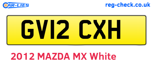 GV12CXH are the vehicle registration plates.