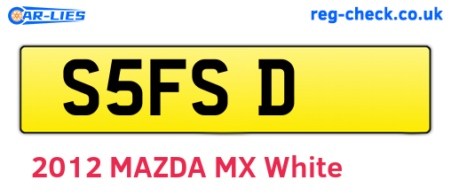 S5FSD are the vehicle registration plates.
