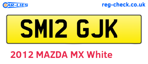SM12GJK are the vehicle registration plates.