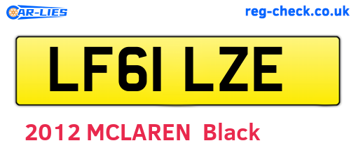 LF61LZE are the vehicle registration plates.