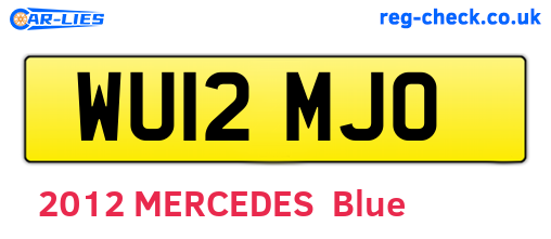 WU12MJO are the vehicle registration plates.