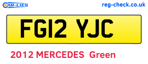 FG12YJC are the vehicle registration plates.