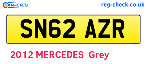 SN62AZR are the vehicle registration plates.