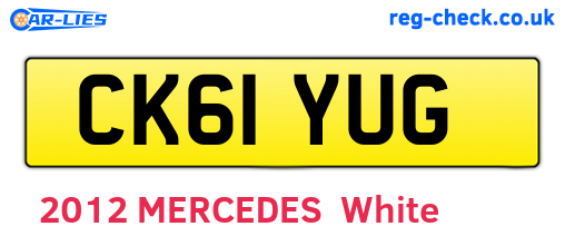 CK61YUG are the vehicle registration plates.