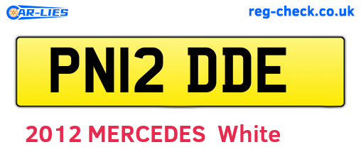 PN12DDE are the vehicle registration plates.