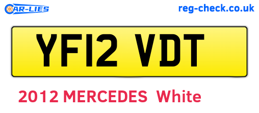 YF12VDT are the vehicle registration plates.