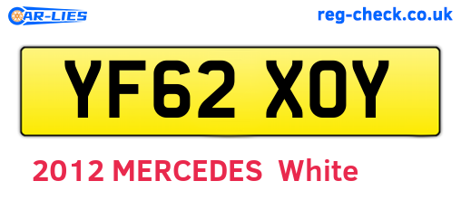 YF62XOY are the vehicle registration plates.
