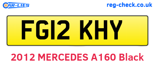 FG12KHY are the vehicle registration plates.
