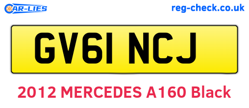 GV61NCJ are the vehicle registration plates.