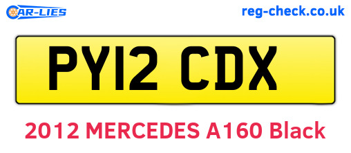PY12CDX are the vehicle registration plates.