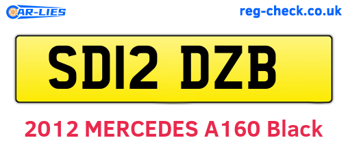 SD12DZB are the vehicle registration plates.