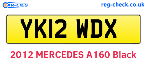 YK12WDX are the vehicle registration plates.