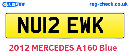 NU12EWK are the vehicle registration plates.