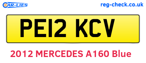 PE12KCV are the vehicle registration plates.