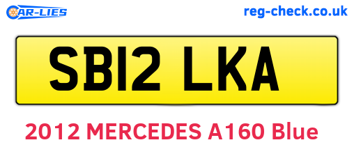 SB12LKA are the vehicle registration plates.