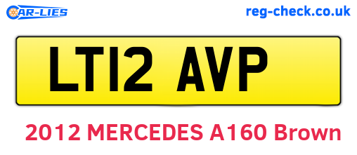 LT12AVP are the vehicle registration plates.