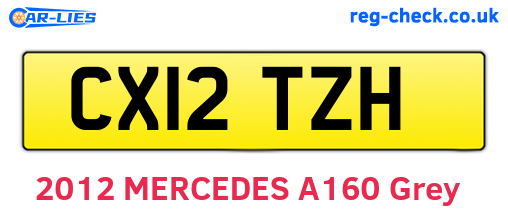 CX12TZH are the vehicle registration plates.