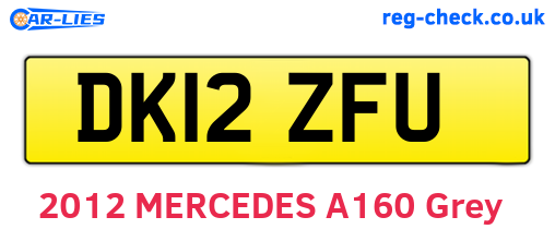 DK12ZFU are the vehicle registration plates.
