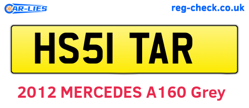 HS51TAR are the vehicle registration plates.