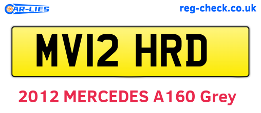 MV12HRD are the vehicle registration plates.