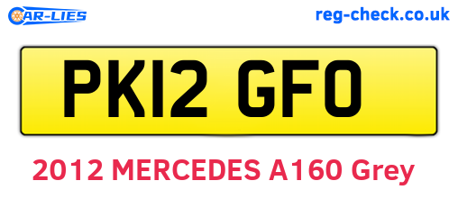 PK12GFO are the vehicle registration plates.