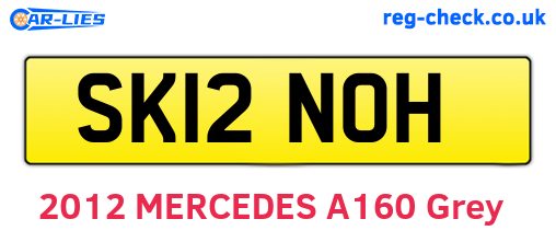 SK12NOH are the vehicle registration plates.