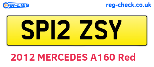 SP12ZSY are the vehicle registration plates.