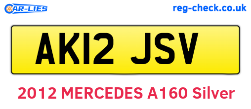 AK12JSV are the vehicle registration plates.