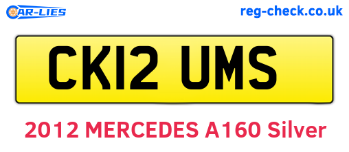 CK12UMS are the vehicle registration plates.