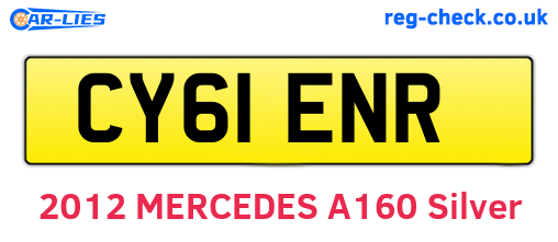 CY61ENR are the vehicle registration plates.