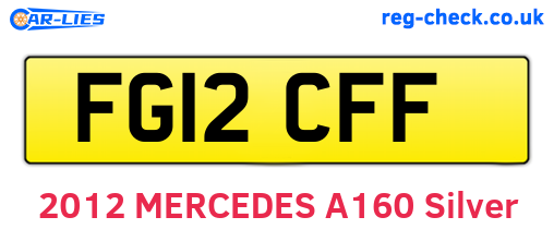 FG12CFF are the vehicle registration plates.