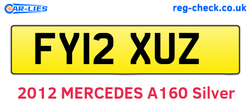 FY12XUZ are the vehicle registration plates.