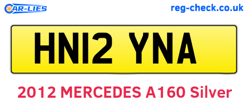 HN12YNA are the vehicle registration plates.