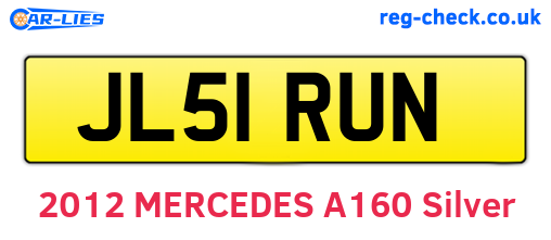 JL51RUN are the vehicle registration plates.
