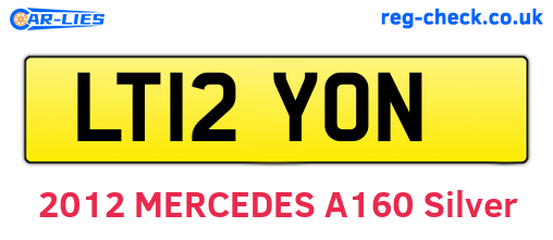 LT12YON are the vehicle registration plates.